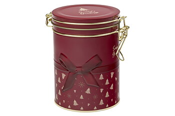 Teburk Rund med knäpplock 200 gram - Christmas Magic RÖD