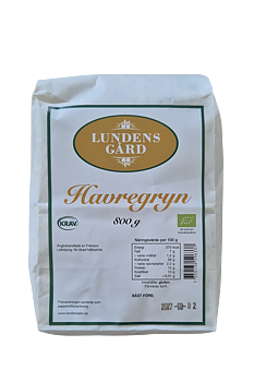 Havregryn KRAV  0,8  kg, Lundens Eko