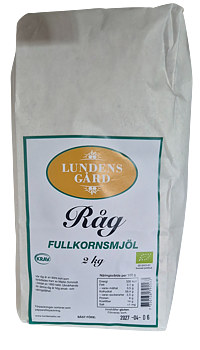 Rågmjöl fullkorn KRAV 2 kg, Lundens Eko