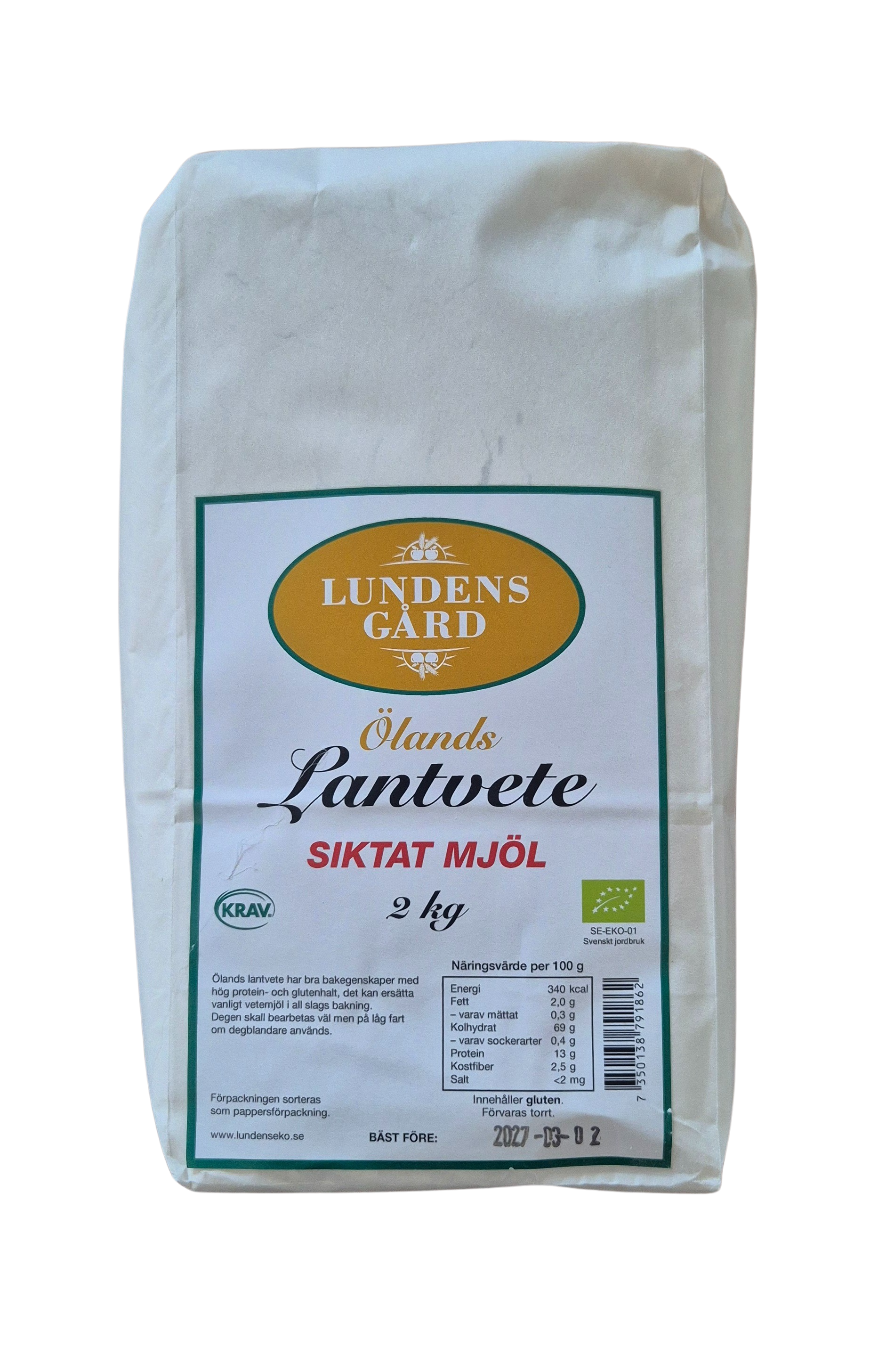Ölandsvete siktat KRAV 2 kg, Lundens Eko