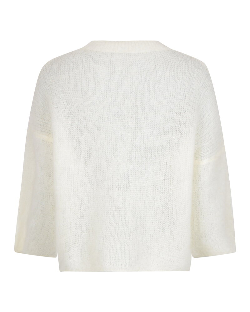 Mohairjumper lång ärm offwhite