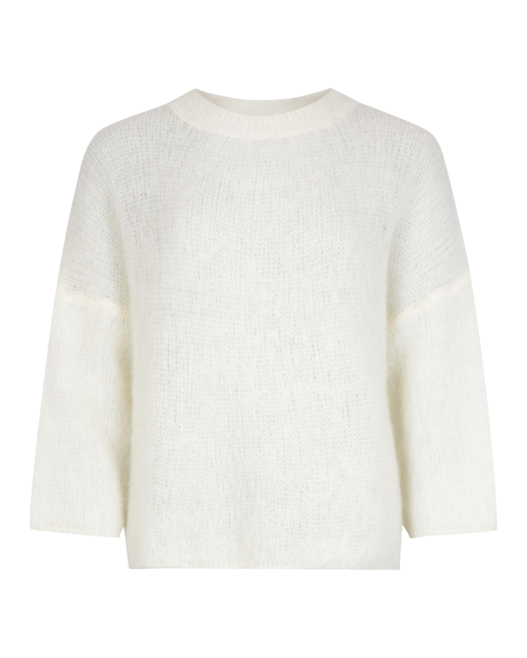 Mohairjumper lång ärm offwhite