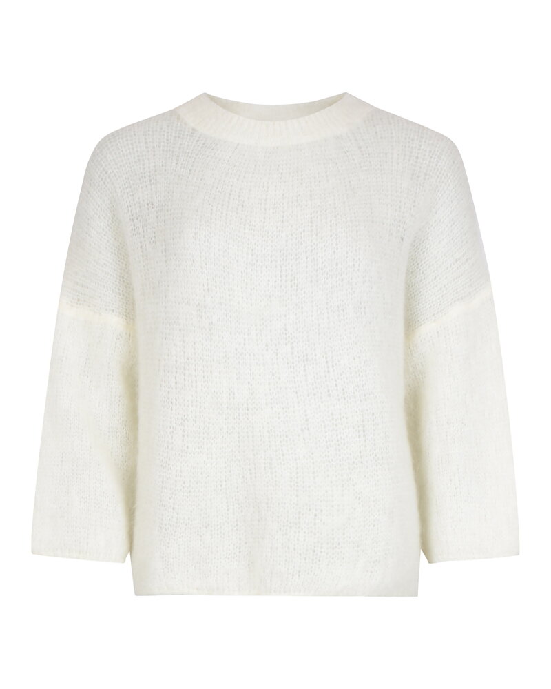 Mohairjumper lång ärm offwhite