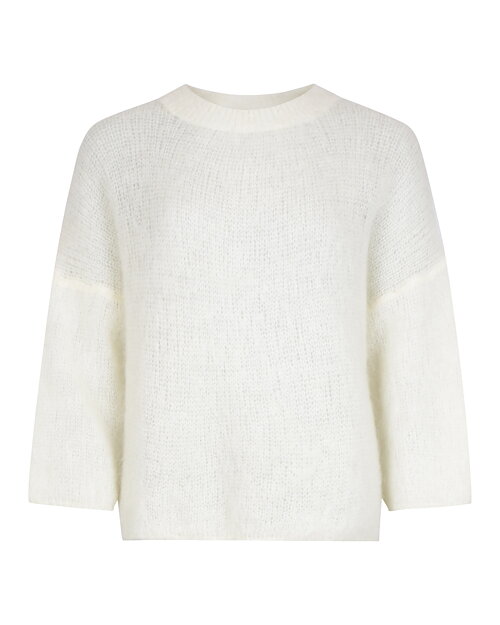 Mohairjumper lång ärm offwhite
