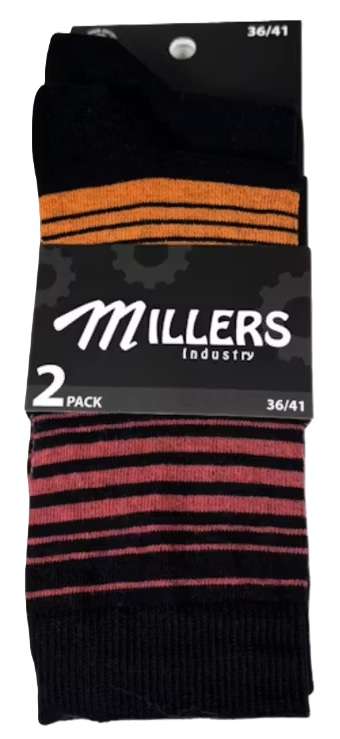 2-Pack Millers Randiga Strumpor - 2