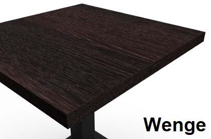 Restaurangbord med fyrkantig trä fanerad bordsskiva med bordsstativ för inomhus och utomhusbruk - 30