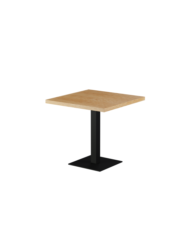 Restaurangbord med fyrkantig trä fanerad bordsskiva med bordsstativ för inomhus och utomhusbruk - 7
