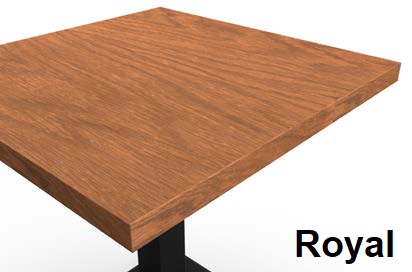 Restaurangbord med fyrkantig trä fanerad bordsskiva med bordsstativ för inomhus och utomhusbruk - 25