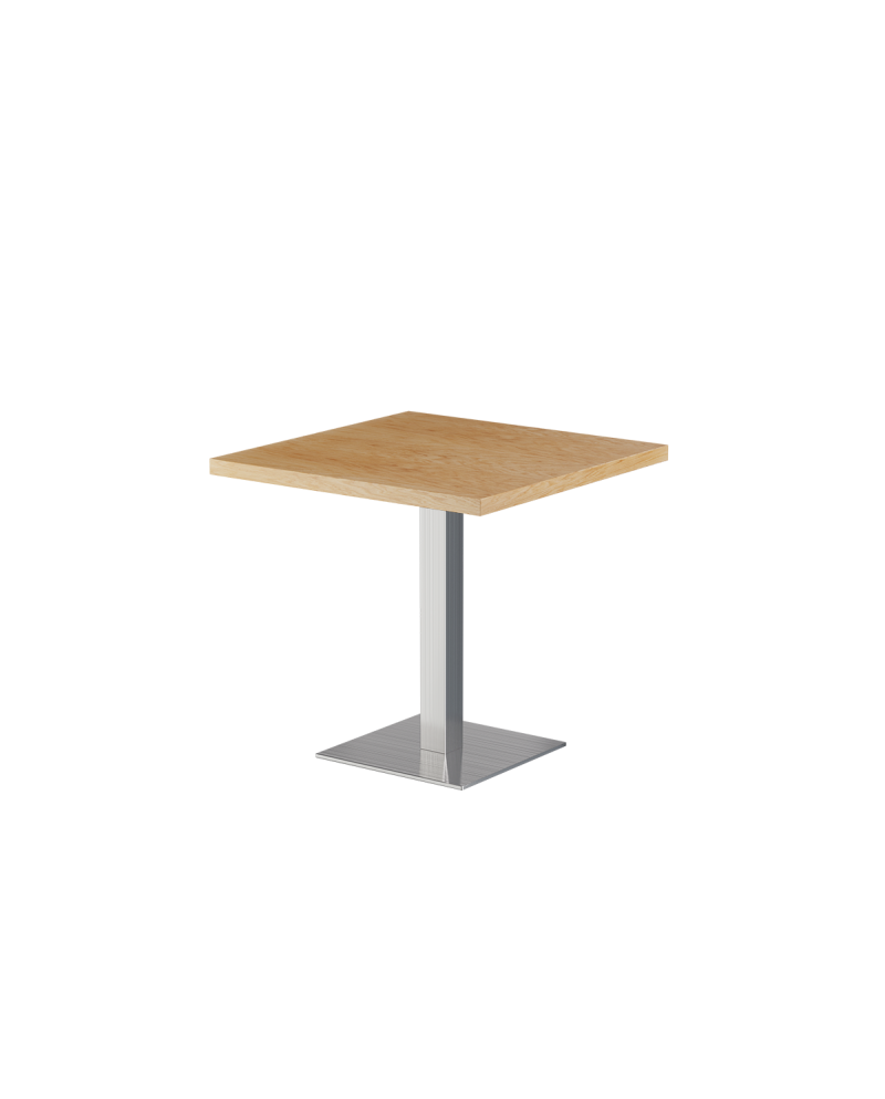 Restaurangbord med fyrkantig trä fanerad bordsskiva med bordsstativ för inomhus och utomhusbruk - 4