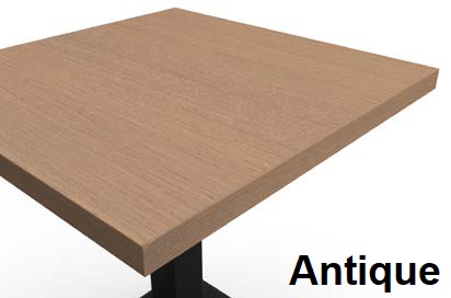 Restaurangbord med fyrkantig trä fanerad bordsskiva med bordsstativ för inomhus och utomhusbruk - 26