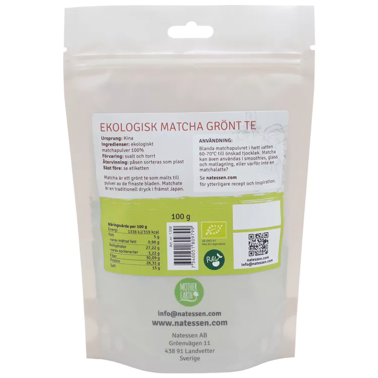 Matcha 100g RAW&EKO, Mother Earth - 2