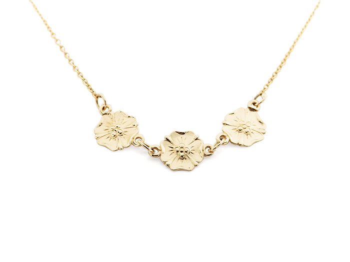 Hälsinge necklace 3 flowers - 2