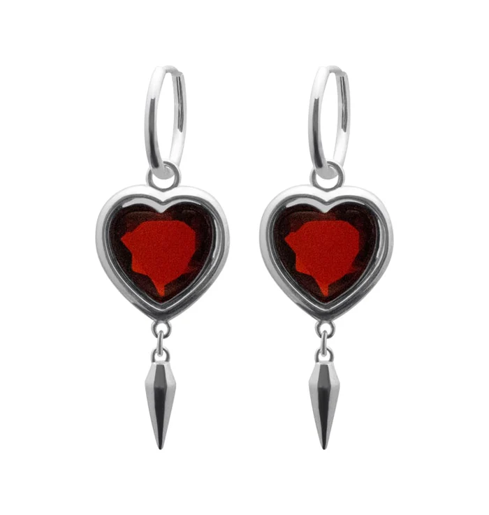 Claw heart big silver - 5