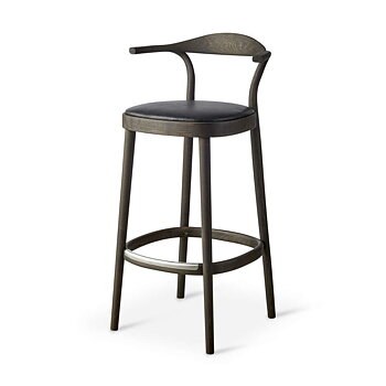 Barstol Gemla Zinc Brunoljad Ask, Sits Svart