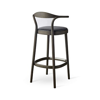 Barstol Gemla Zinc Brunoljad Ask, Sits Svart