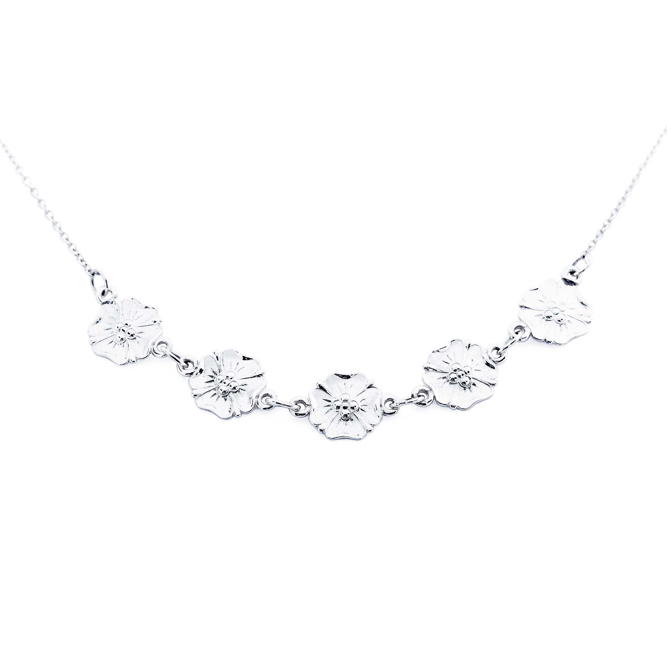Hälsinge Necklace with 5 flowers