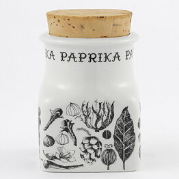 Esteri Tomula (Maustekuvio 1968) Spice Jar Paprika with Plant Decor 9 cm