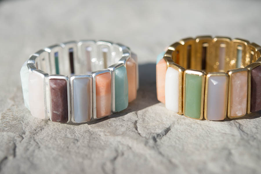 Sence Copenhagen - Bracelet Multi Stone Worn Silver - 7