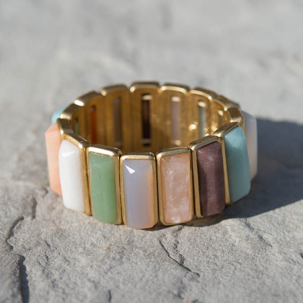 Sence Copenhagen - Bracelet Multi Stone Worn Gold