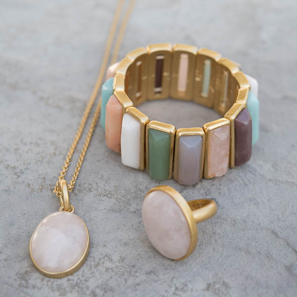 Sence Copenhagen - Bracelet Multi Stone Worn Gold - 3