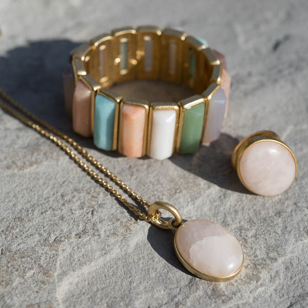 Sence Copenhagen - Bracelet Multi Stone Worn Gold - 5