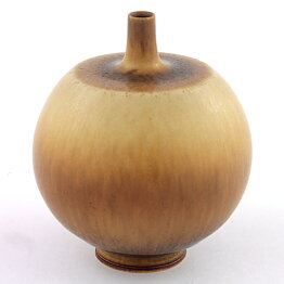 Berndt Friberg (1970) Unique Brown Haresfur Vase 7 cm