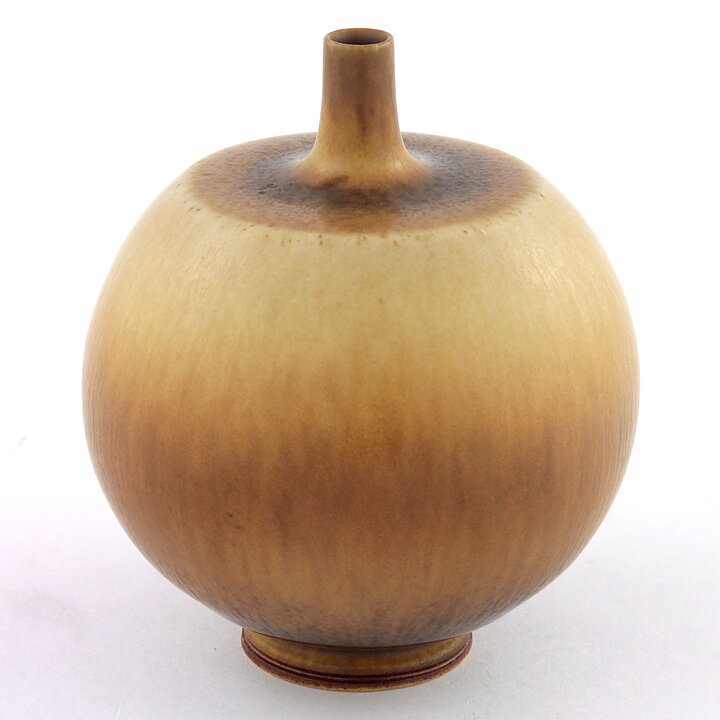 Berndt Friberg (1970) Unique Brown Haresfur Vase 7 cm