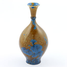 Isak Isaksson (2016) Unique Vase with Brown/Blue Crystalline Glaze 16 cm