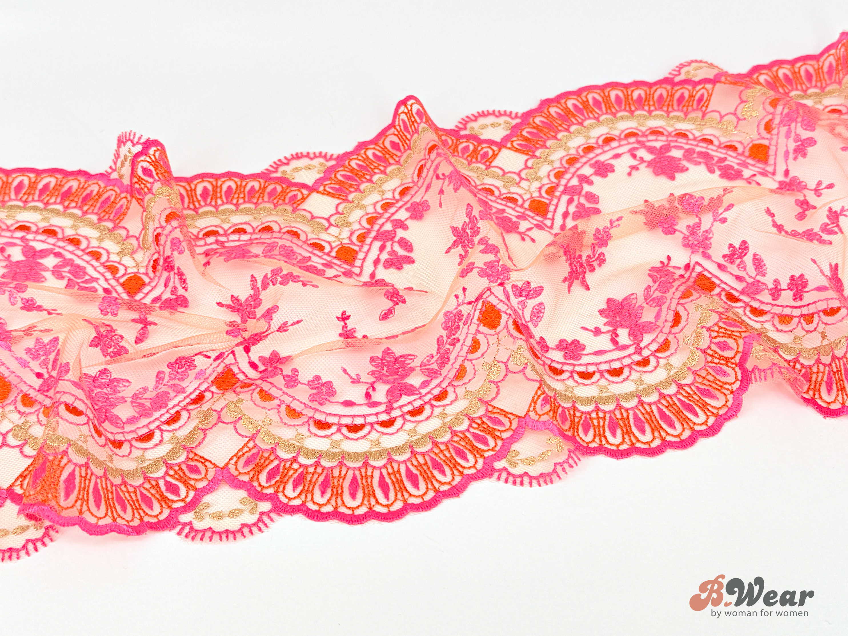 Multicolored non-stretch lace - 21 cm - 3