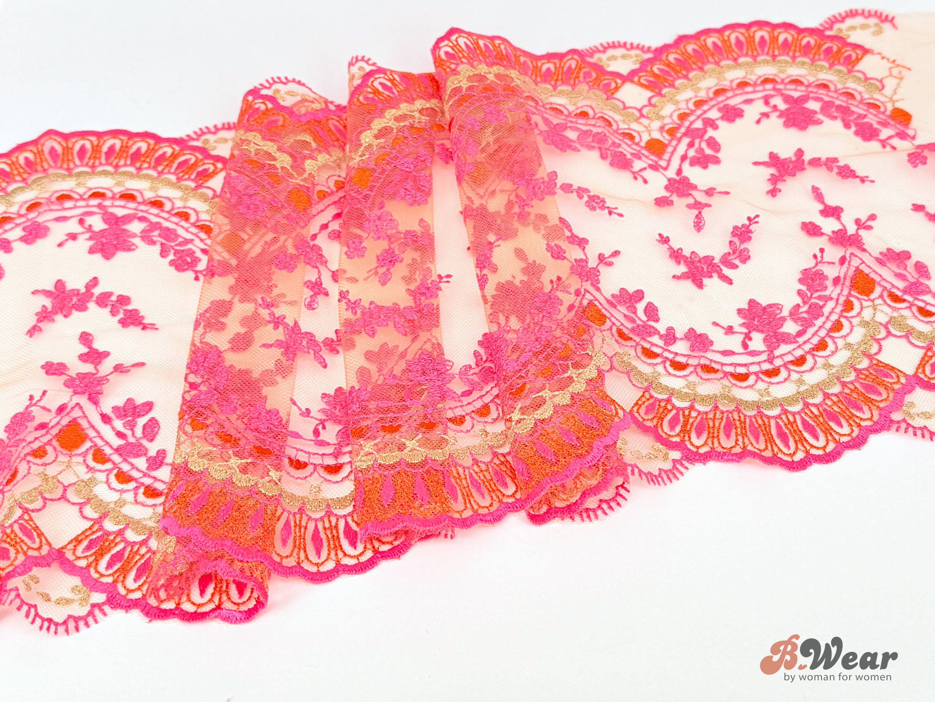Multicolored non-stretch lace - 21 cm - 2