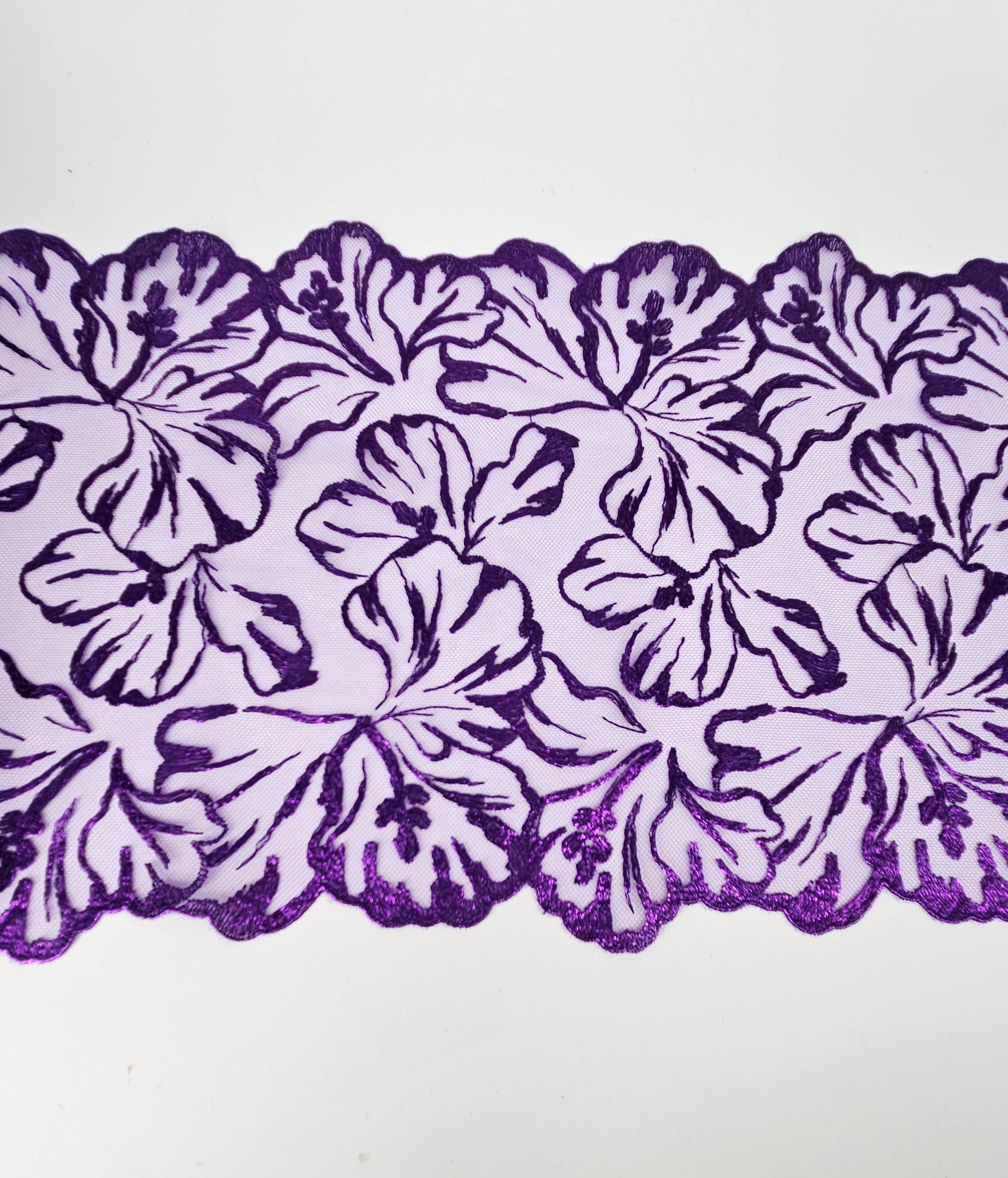 Vibrant Lila - Stum spets - 23 cm - 3