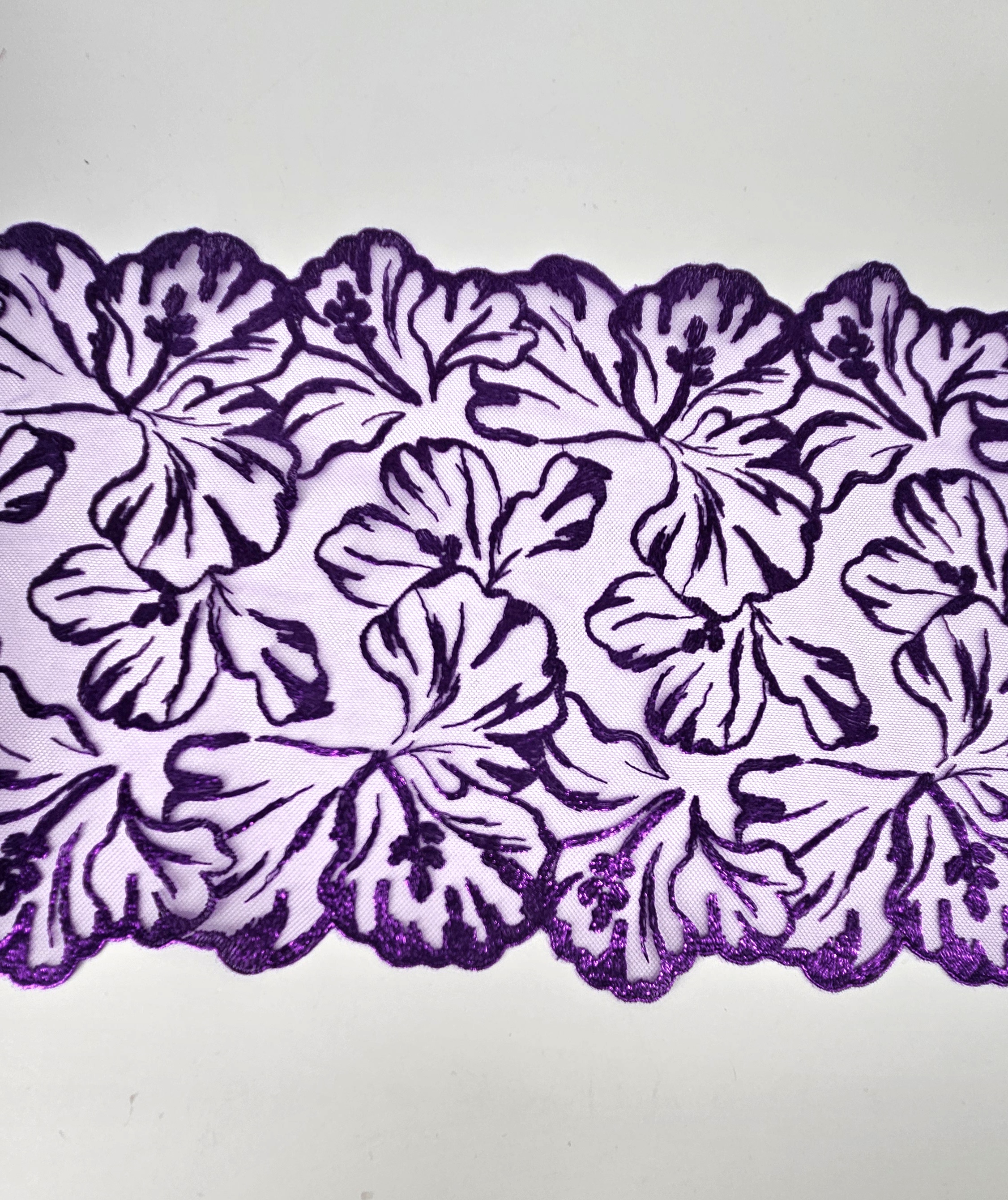 Vibrant Lila - Stum spets - 23 cm - 4