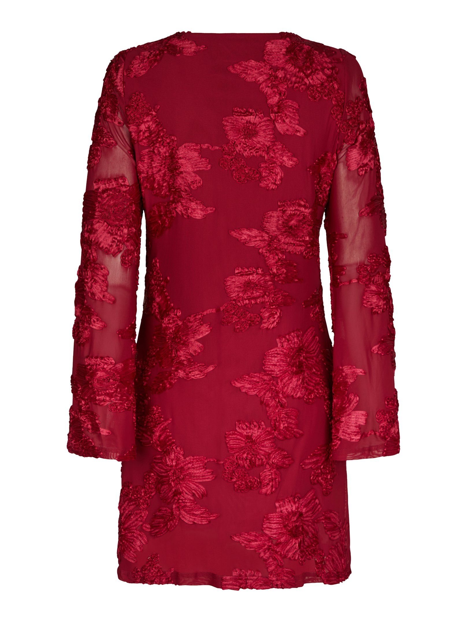 Neo Noir  - Dirina Big Flower Mesh Dress Red - 6