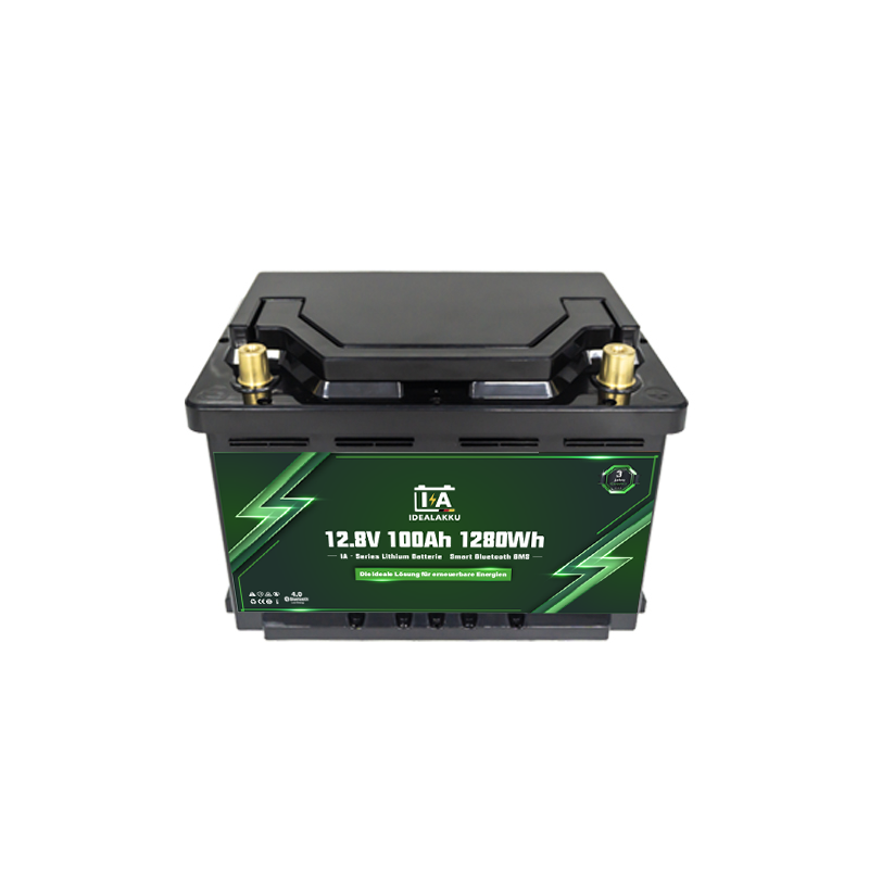 LiFePO4 Batteri 12 Volt 100 Ah , BMS , Bluetooth App , Bodelsbatteri  -Idealakku- Extra litet och lätt  - - 4