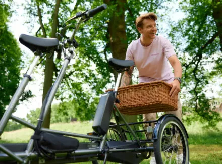 Nando too - Trehjulig tandem-cykel för vuxna - Fotbroms - 2