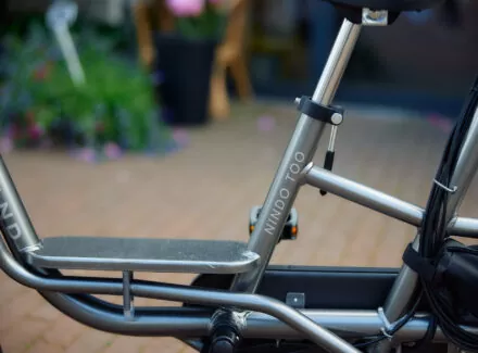Nindo Too - Trehjulig tandem-cykel, vuxen + barn - Fotbroms - 3
