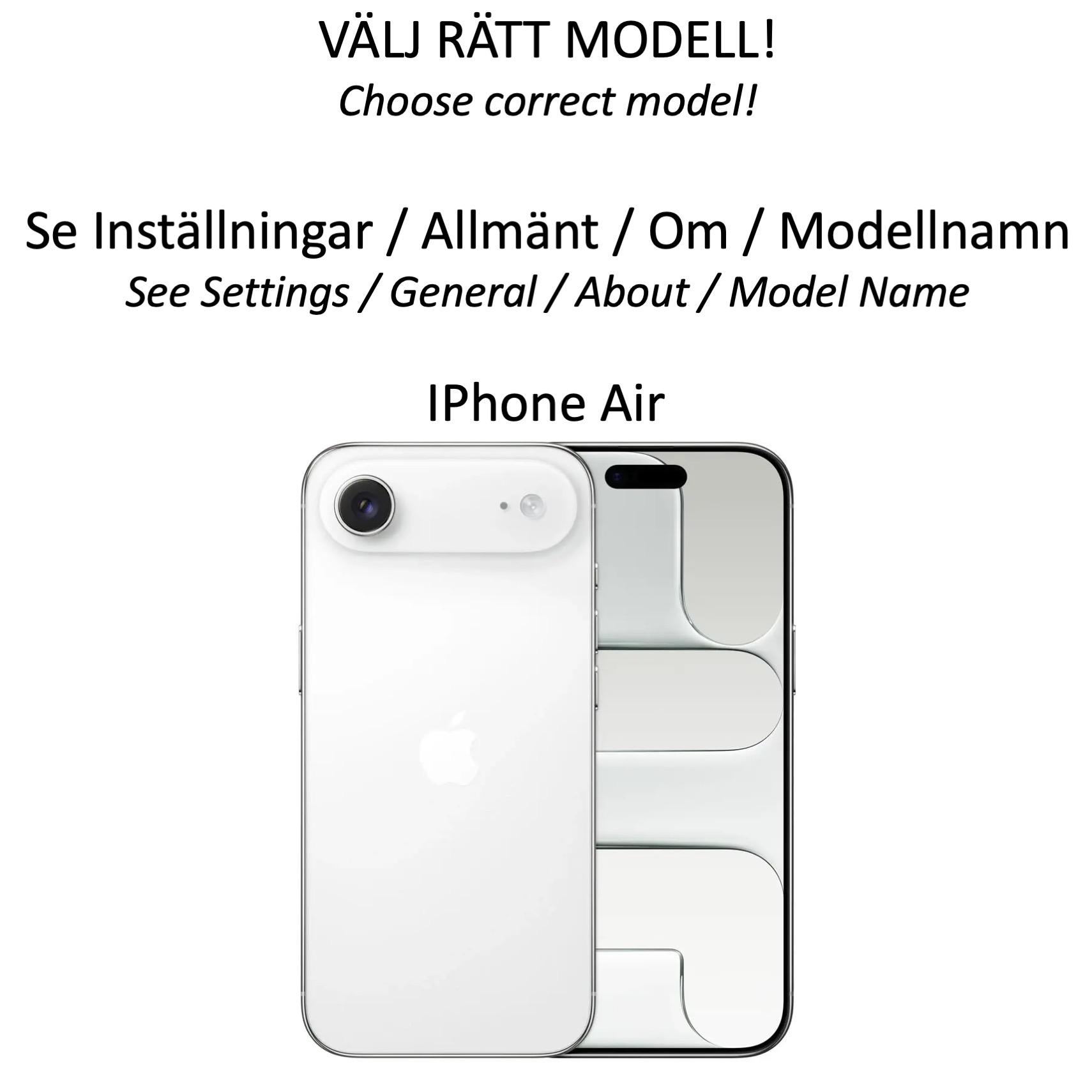 Iphone Air plånboksfodral plånbok fodral skal svart - - 2