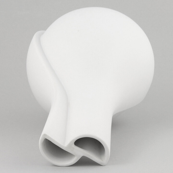 Wilhelm Kåge (Surrea 1940) White Surrealistic Split Vase 23 cm