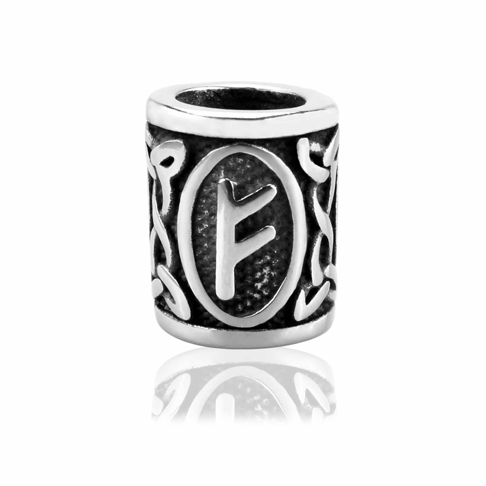 viking-skaegpaerle-med-Fehu-rune-8mm