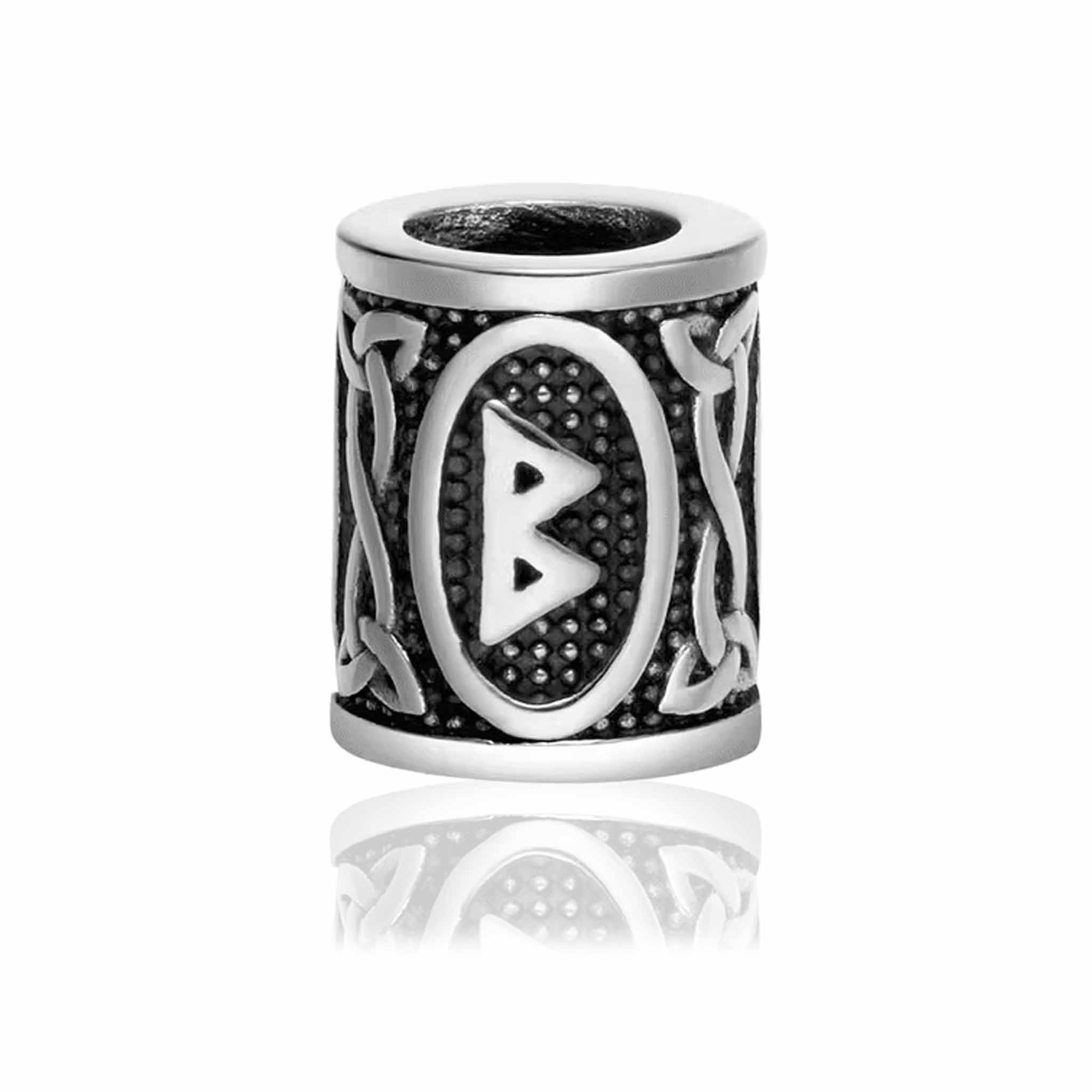 Skægpærler Ældre Futhark – Vikingeruner 28mm (24 Symboler) - 19