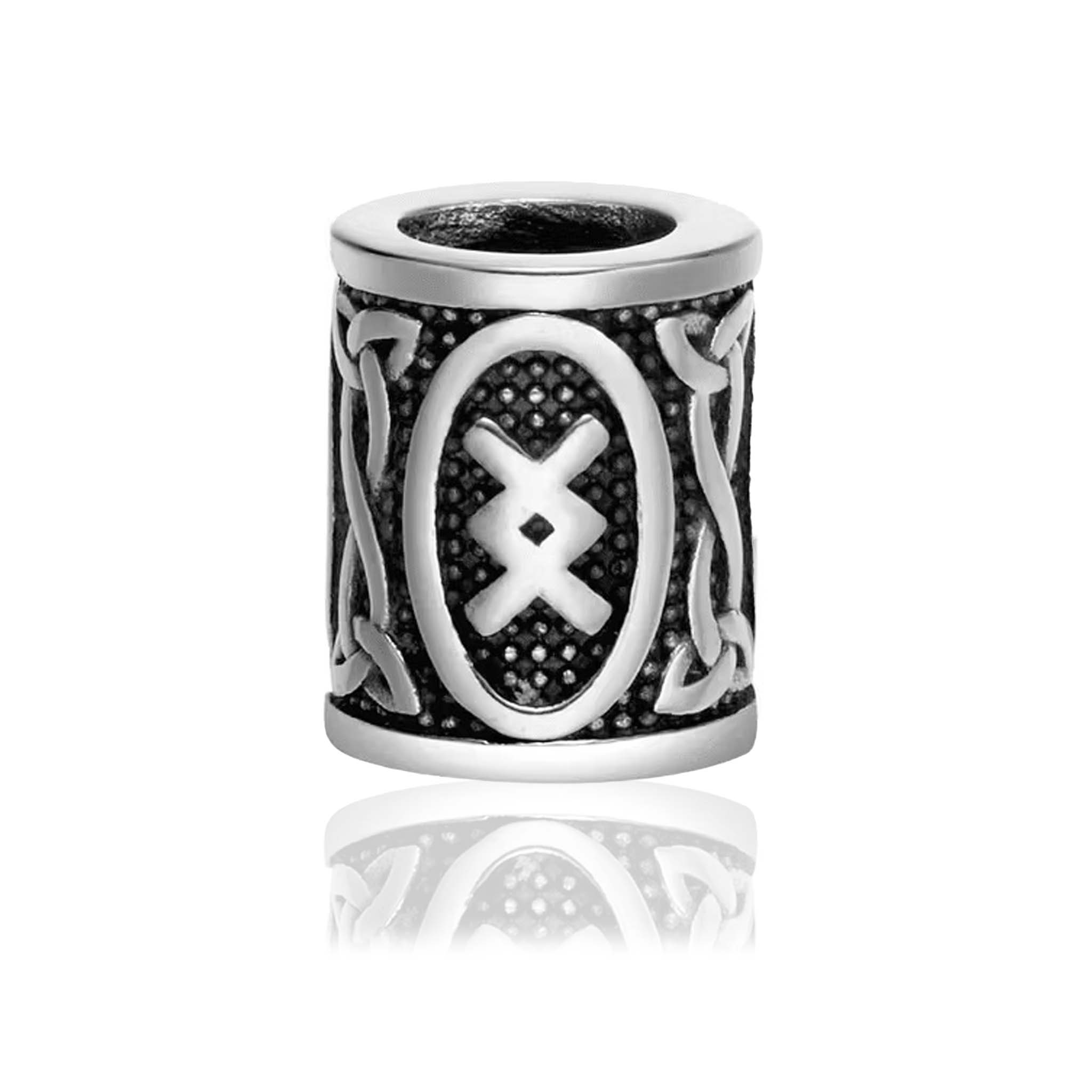 Skægpærler Ældre Futhark – Vikingeruner 28mm (24 Symboler) - 23