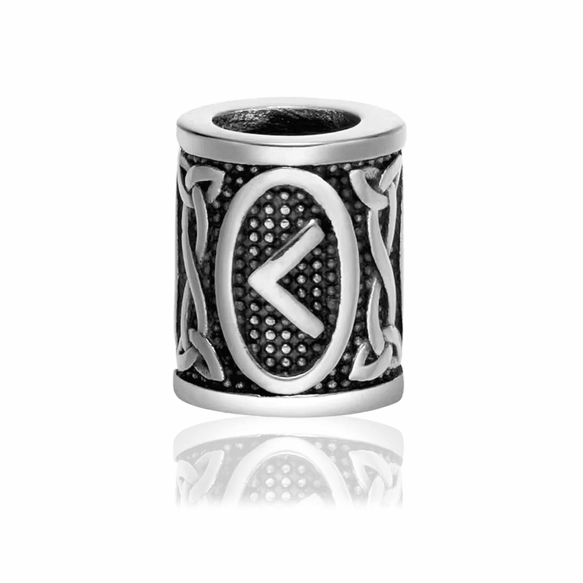 Skægpærler Ældre Futhark – Vikingeruner 28mm (24 Symboler) - 7