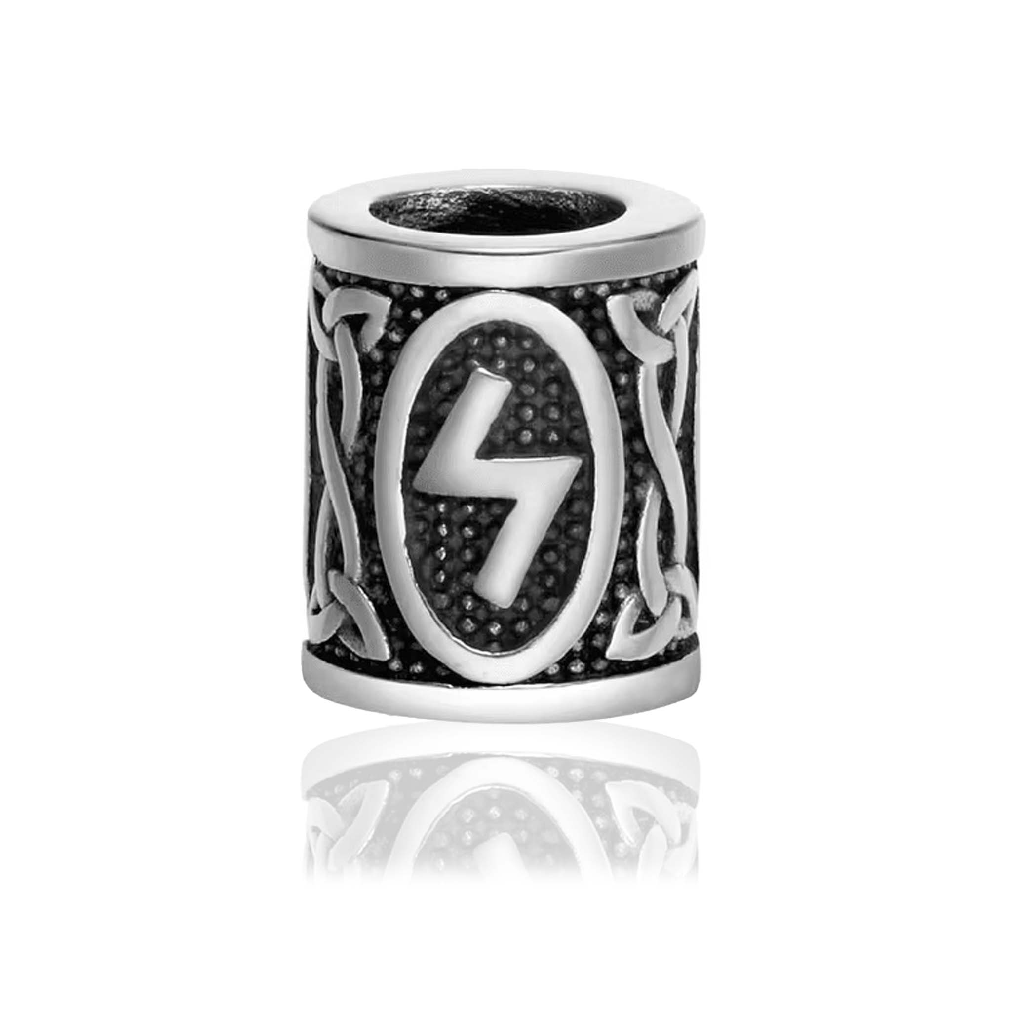 Skægpærler Ældre Futhark – Vikingeruner 28mm (24 Symboler) - 17
