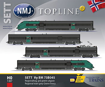 NMJ Topline VY BM 73B 045, Grå/Grønn, DC og Interiørlys