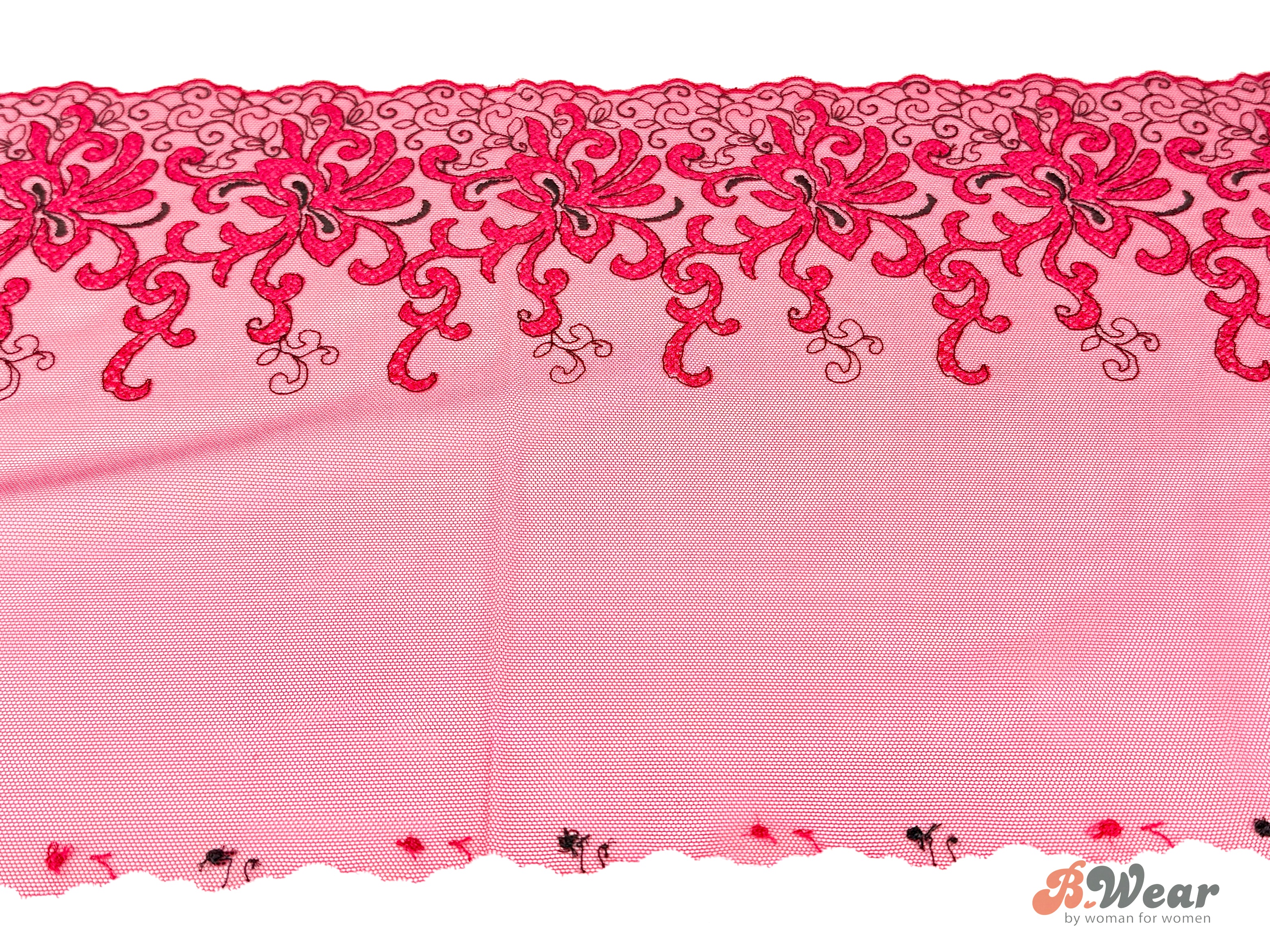 Non-stretch lace Cerise- 23 cm