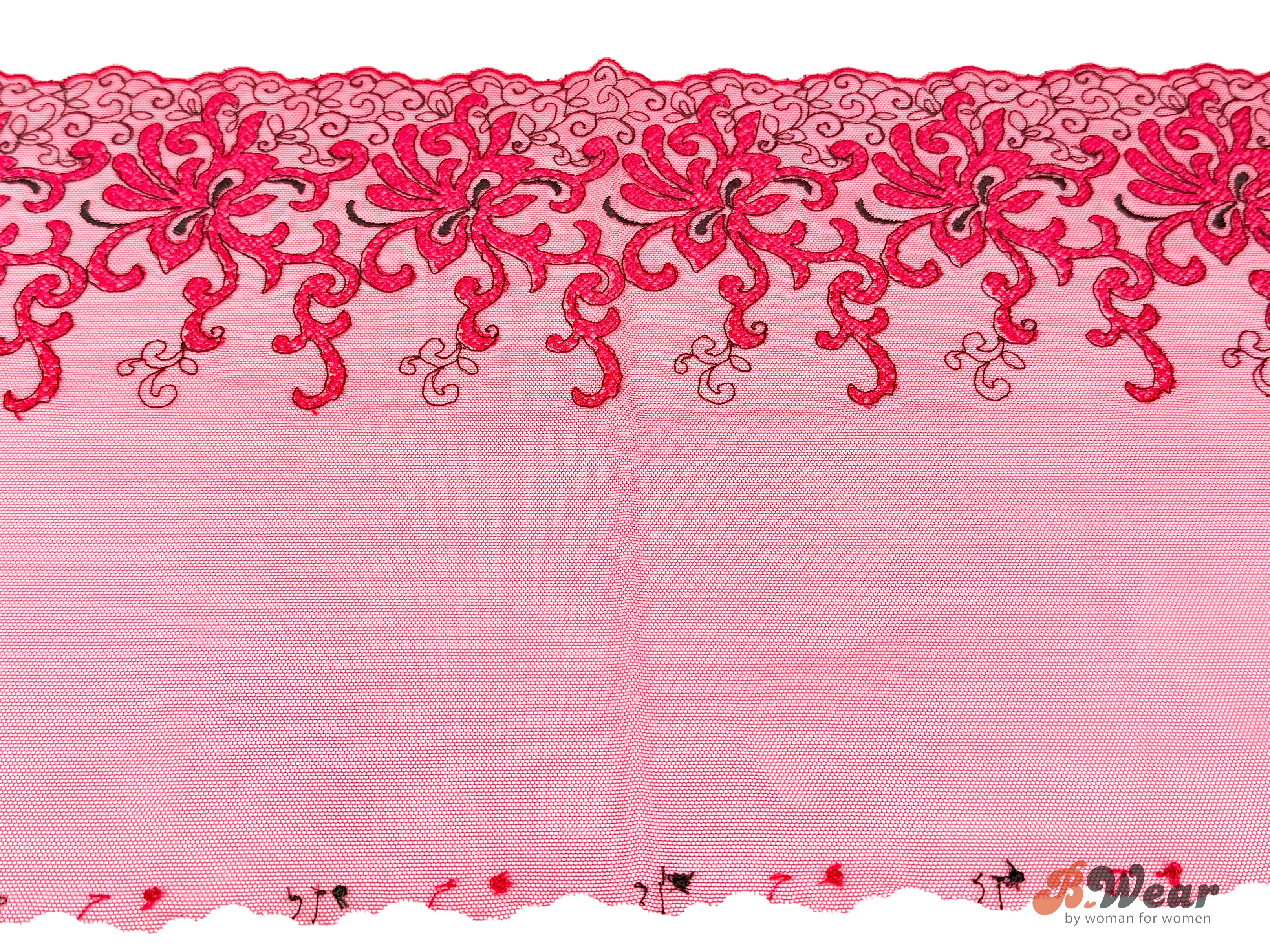 Non-stretch lace Cerise- 23 cm - 2