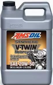 AMSOIL 20W-50 100% Helsyntetiska V-Twin MC Motorolja  55-680-001/  MCVQT   - 3