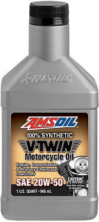 AMSOIL 20W-50 100% Helsyntetiska V-Twin MC Motorolja  55-680-001/  MCVQT  