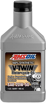 AMSOIL 20W-50 100% Helsyntetiska V-Twin MC Motorolja  55-680-001/  MCVQT  
