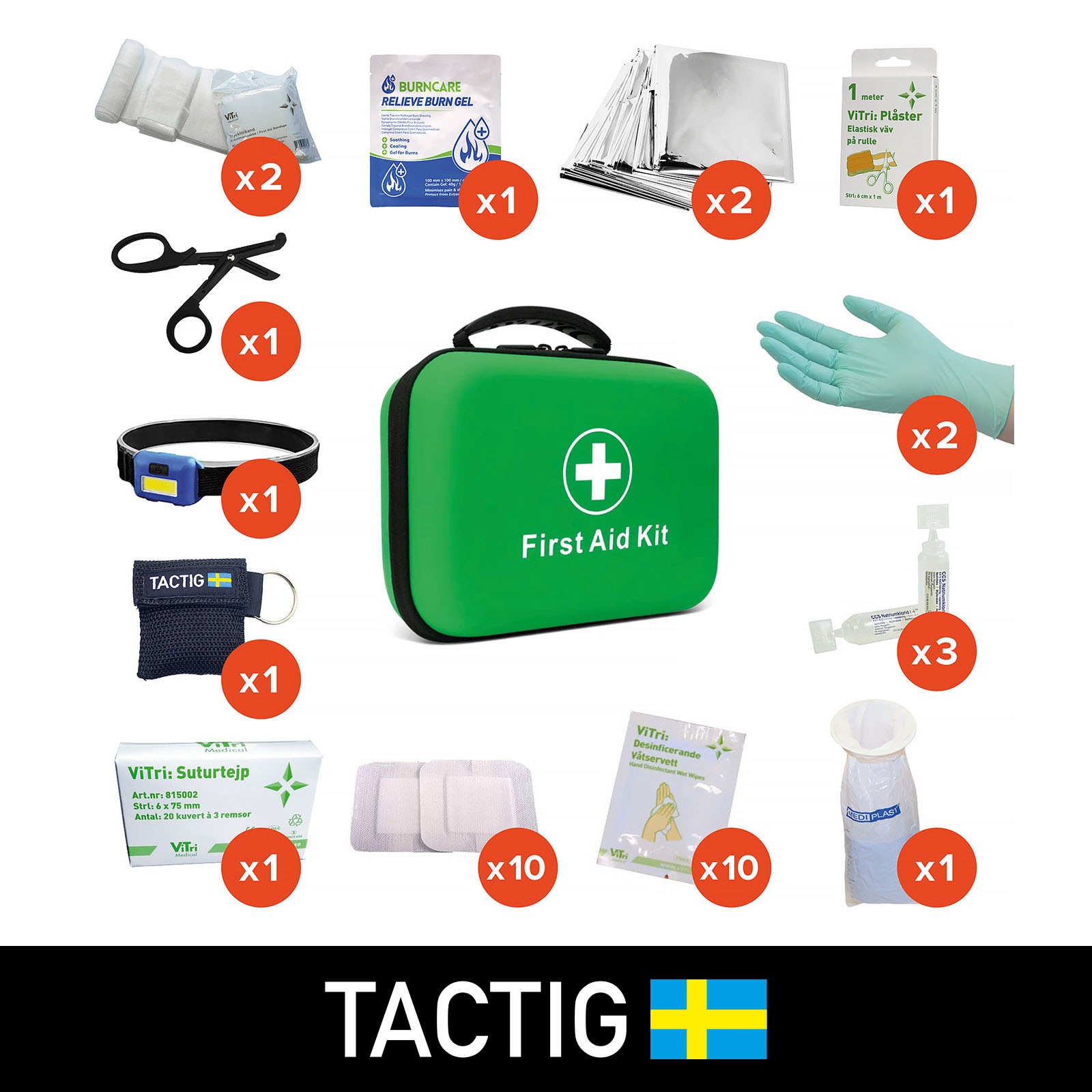 Sjukvårdsväska Trafik Compact, Tactig - 2